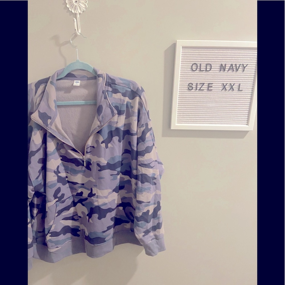 Quarter zip camouflage sweatshirt